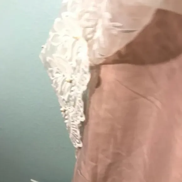 Endless Rose Pink Skirt, Sheer Floral Overlay - Picture 3 of 8